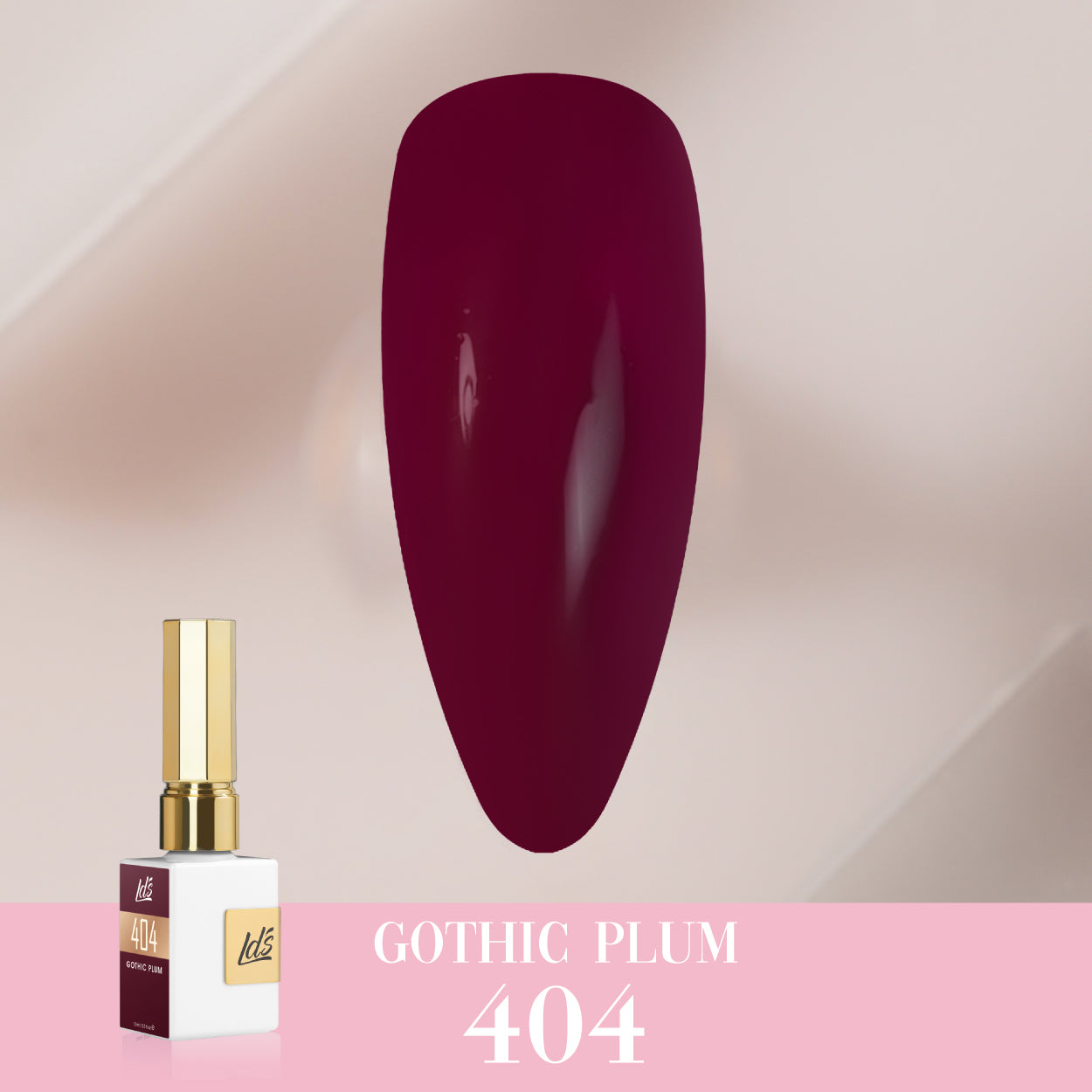 LDS Color Craze Gel Nail Polish - 404 Gothic Plum - 0.5oz