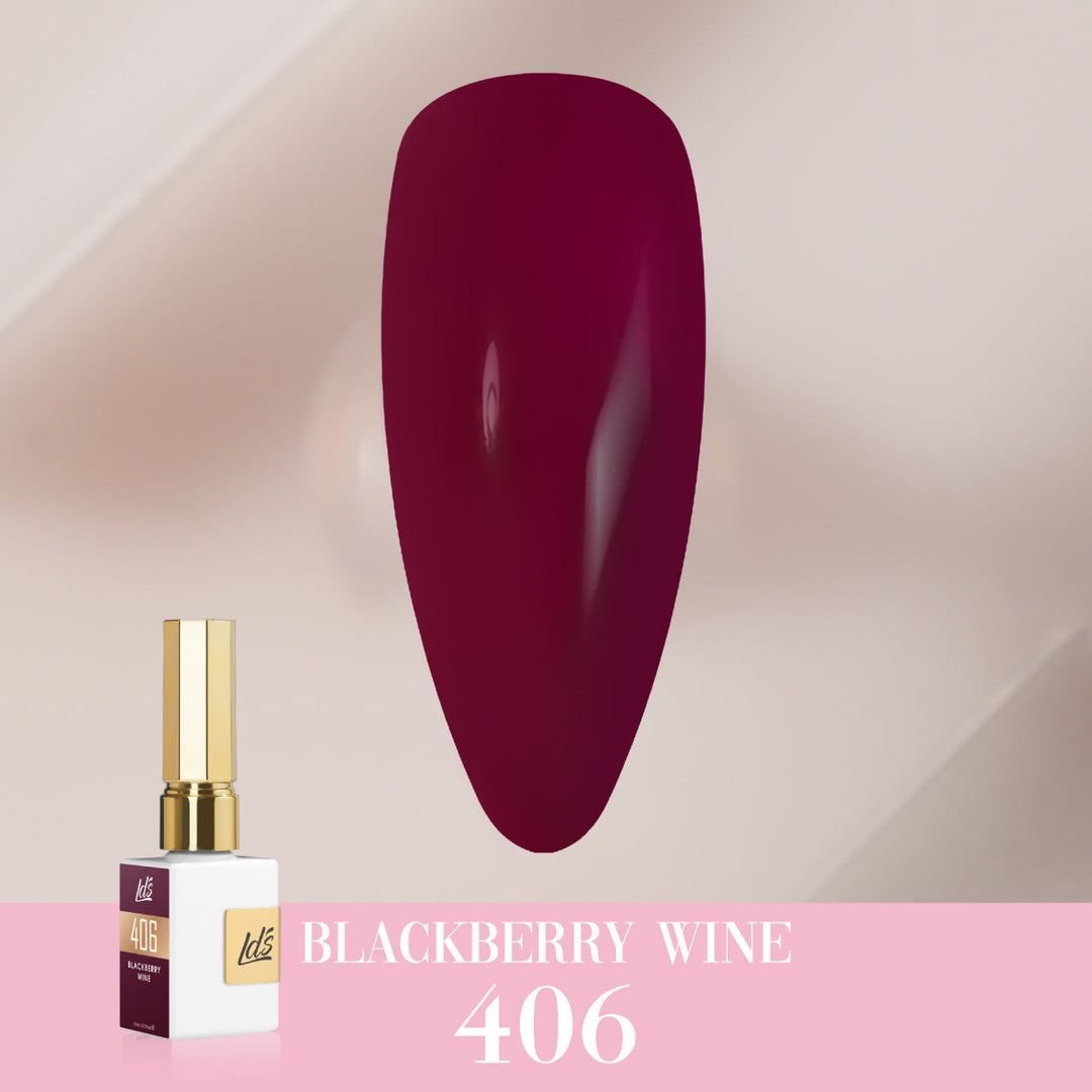 LDS Color Craze Gel Nail Polish - 406 Blackberry Wine - 0.5oz