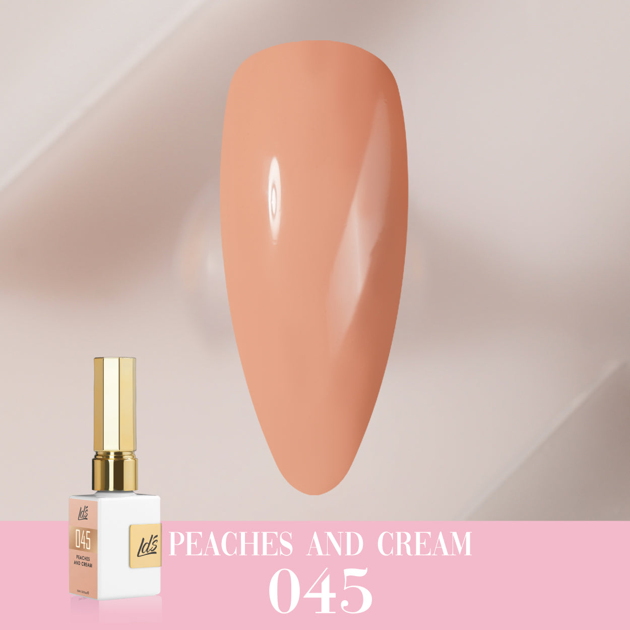 LDS Color Craze Gel Nail Polish - 045 Peaches and Cream - 0.5oz