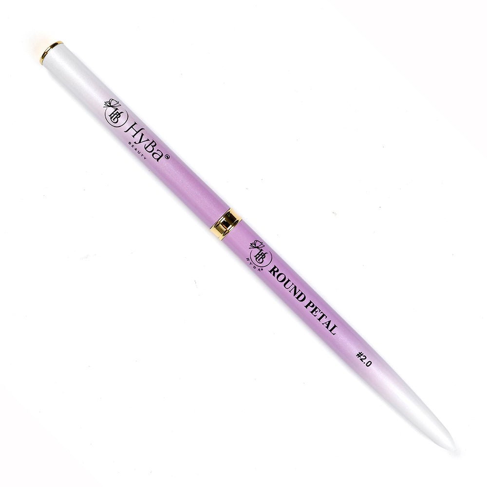 HyBa ROUND PETAL Nail Art Brush 2.0, Kolinsky Hair 