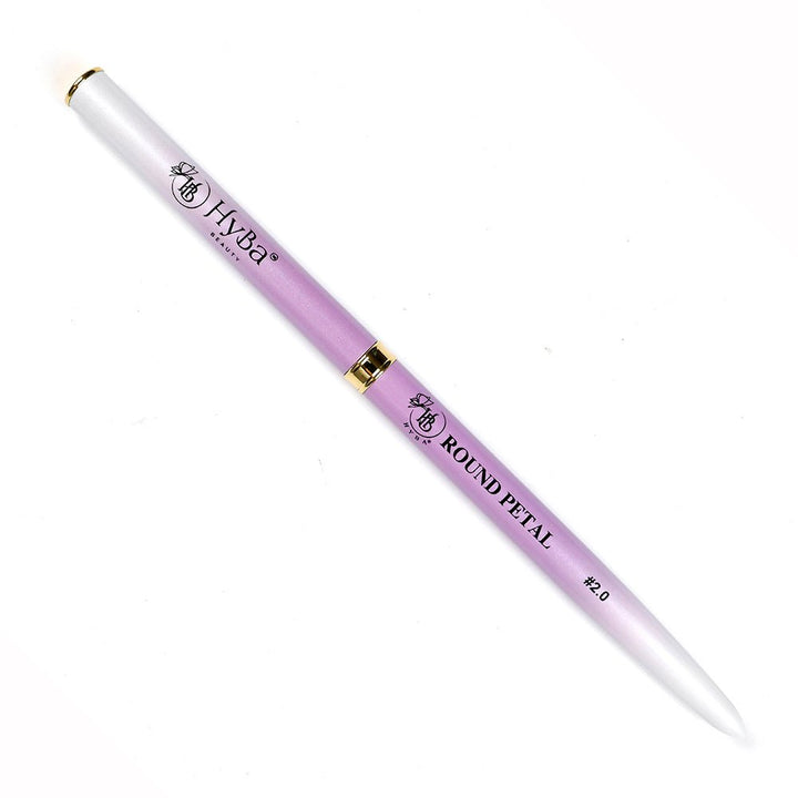 HyBa ROUND PETAL Nail Art Brush 2.0, Kolinsky Hair 