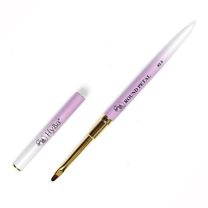 HyBa ROUND PETAL Nail Art Brush 2.0, Kolinsky Hair 