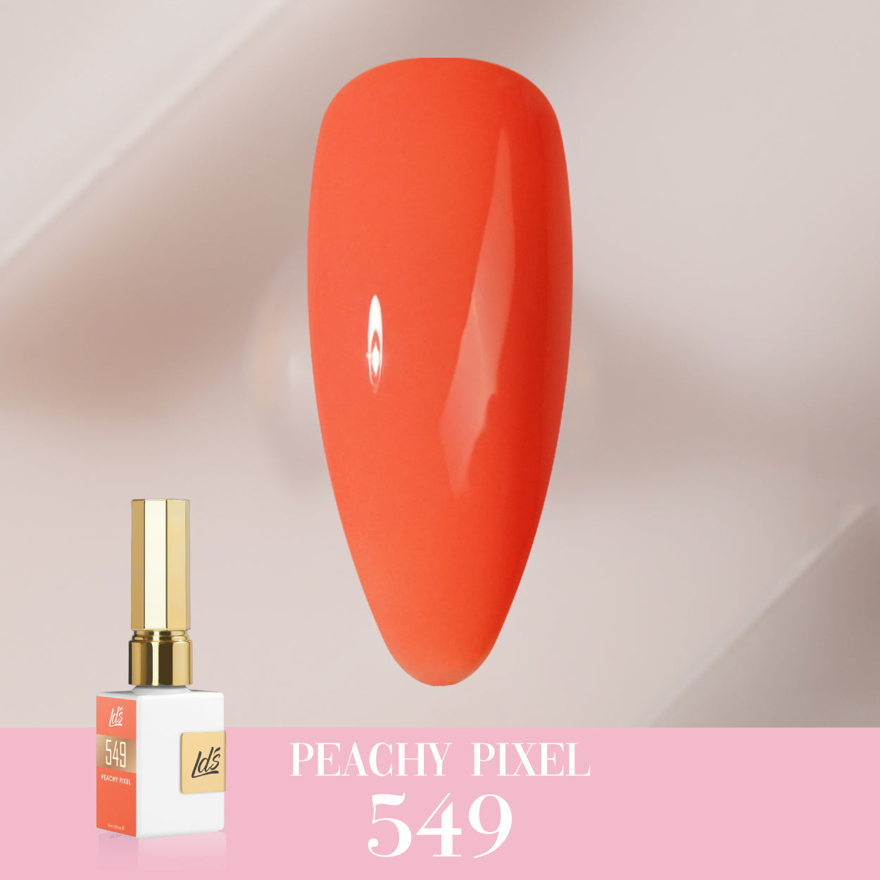 LDS Color Craze Gel Nail Polish - 549 Peachy Pixel - 0.5oz