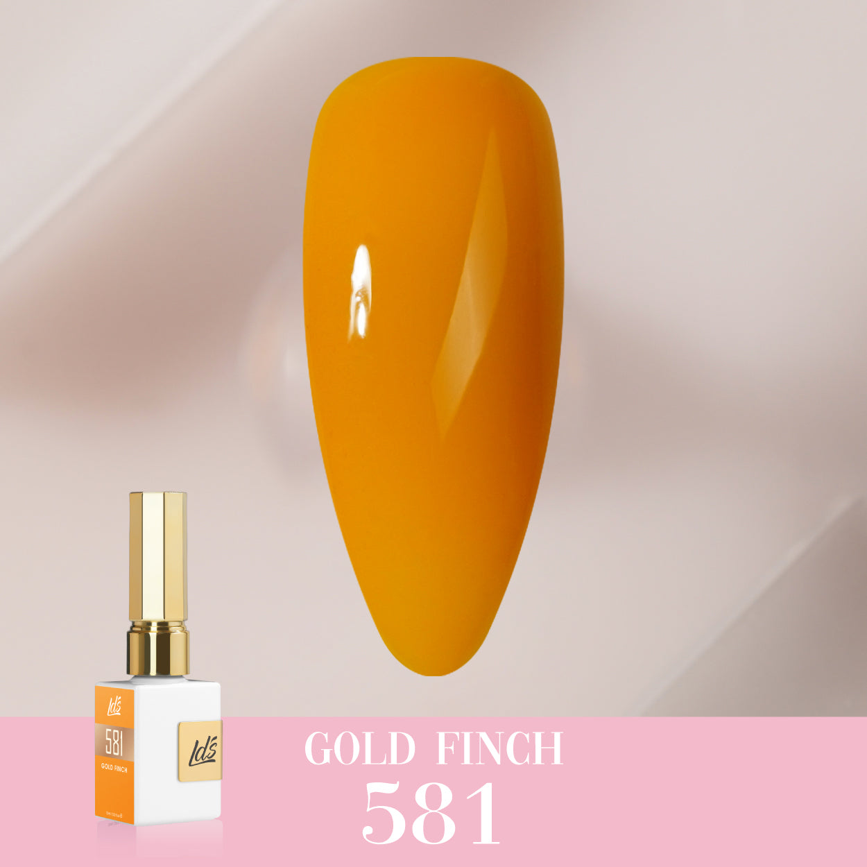 LDS Color Craze Gel Nail Polish -  581 Gold Finch - 0.5oz