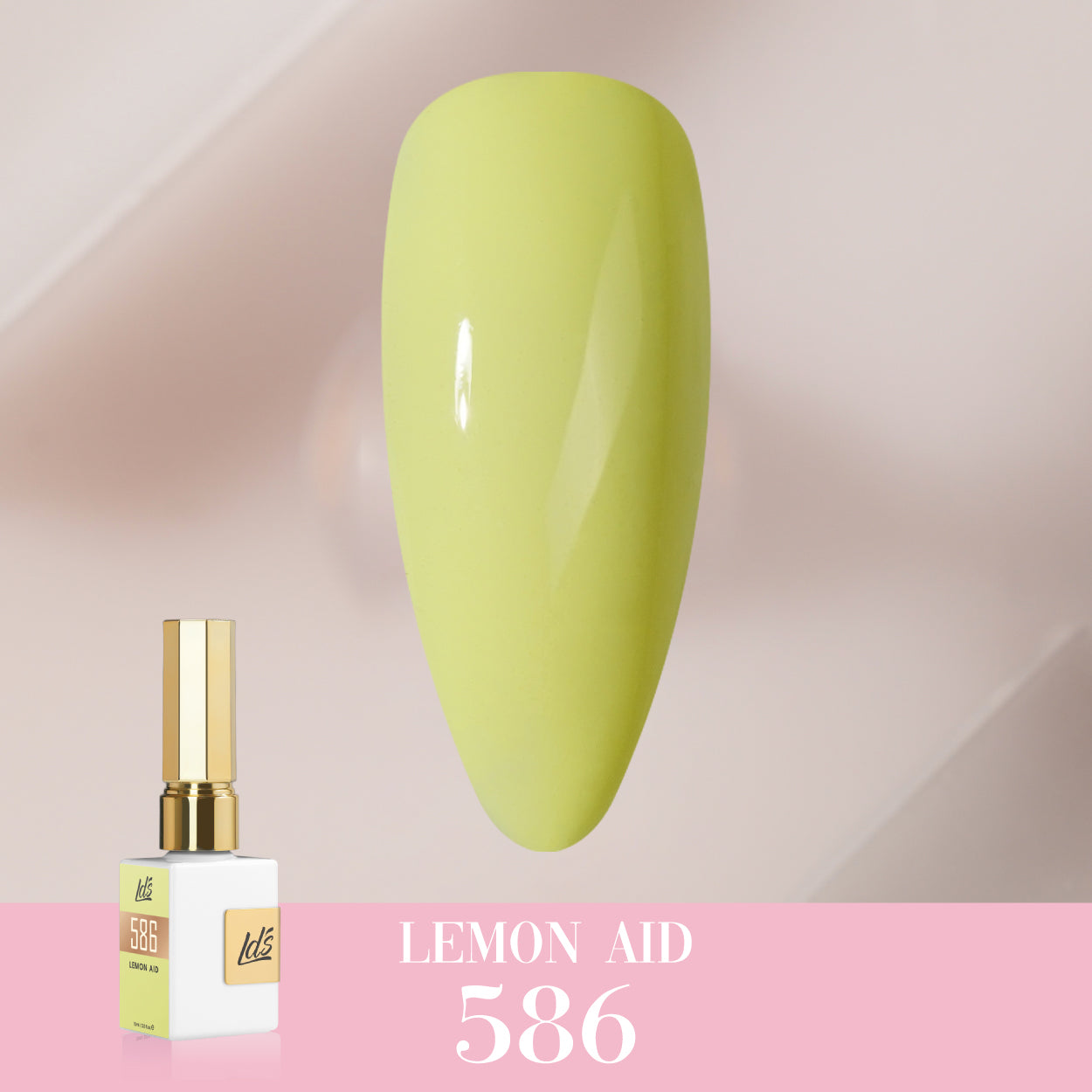 LDS Color Craze Gel Nail Polish -  586 Lemon Aid - 0.5oz