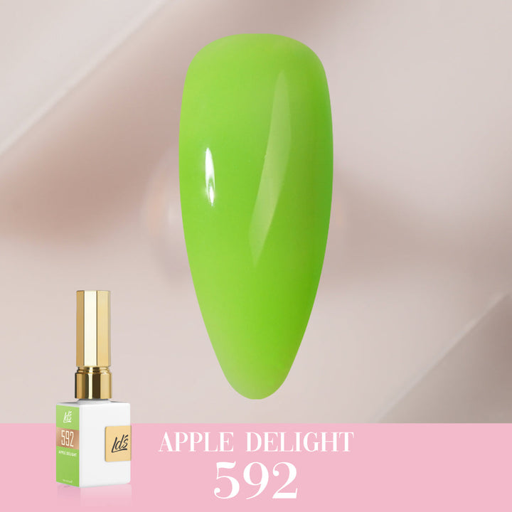 LDS Color Craze Gel Nail Polish -  592 Apple Delight - 0.5oz
