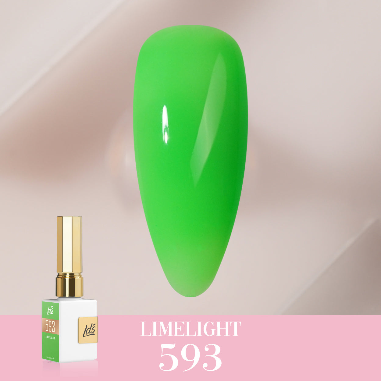 LDS Color Craze Gel Nail Polish -  593 Limelight - 0.5oz