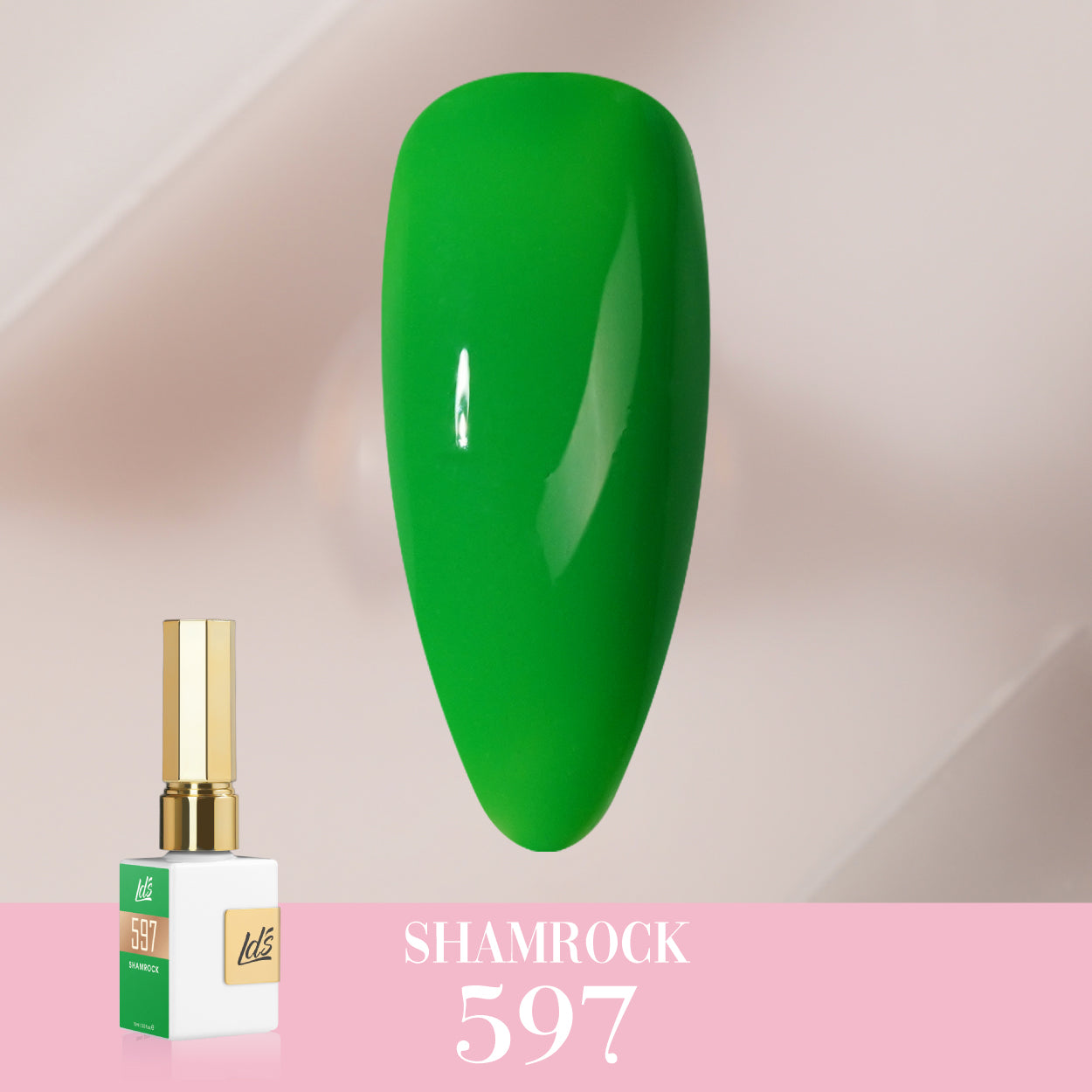 LDS Color Craze Gel Nail Polish -  597 Shamrock - 0.5oz