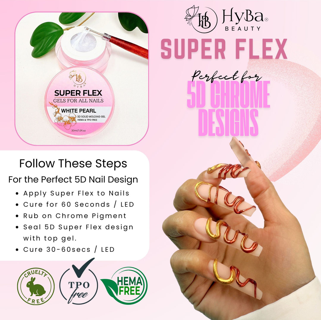 HyBa SUPER FLEX Molding Gel WHITE PEARL (30ml) 