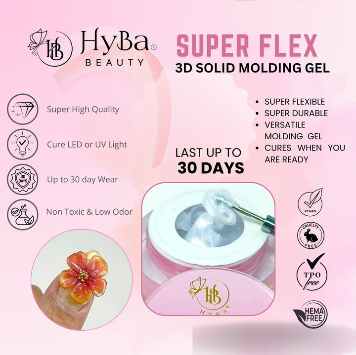 HyBa SUPER FLEX Molding Gel WHITE PEARL (30ml) 