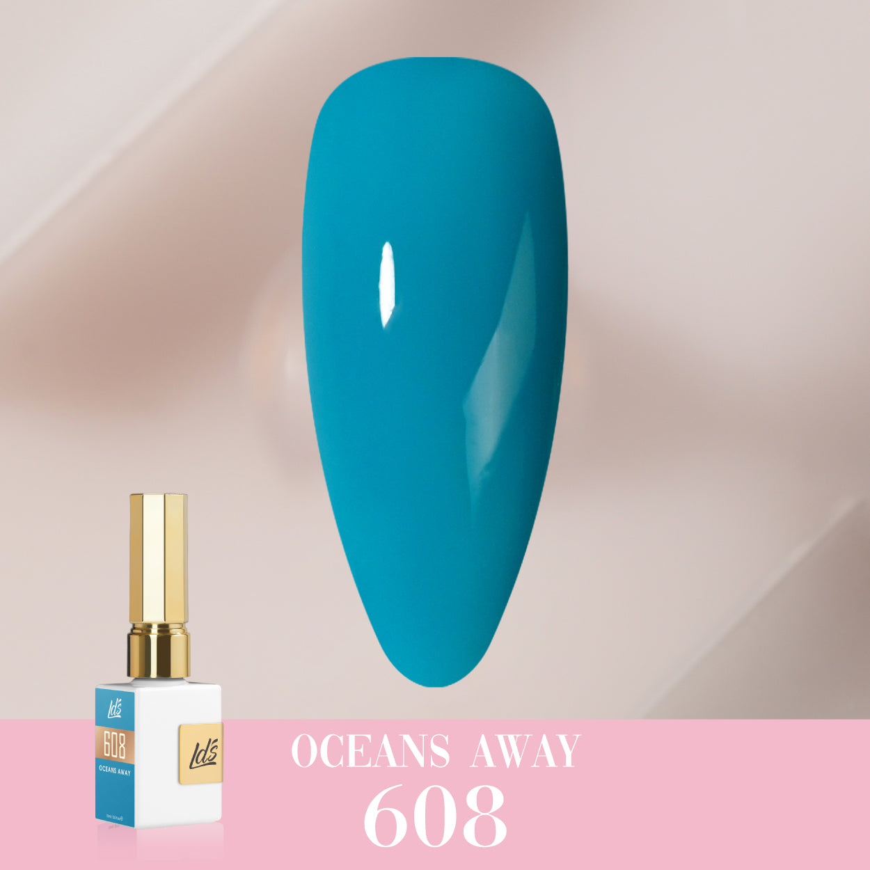 LDS Color Craze Gel Nail Polish - 608 Oceans Away - 0.5oz