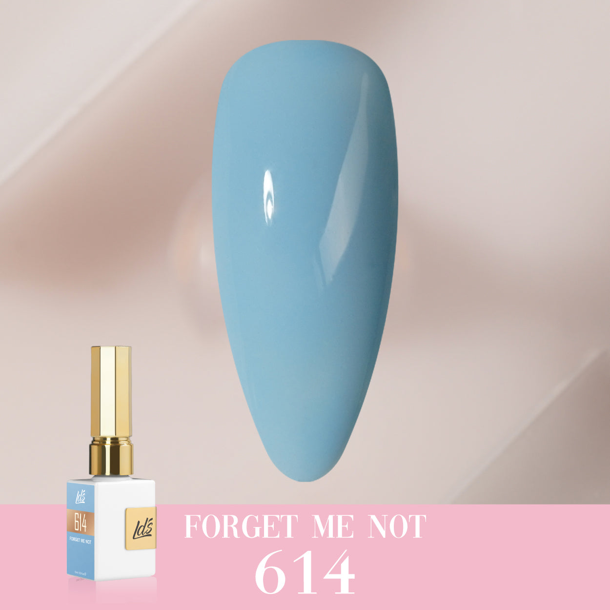 LDS Color Craze Gel Nail Polish - 614 Forget Me Not - 0.5oz