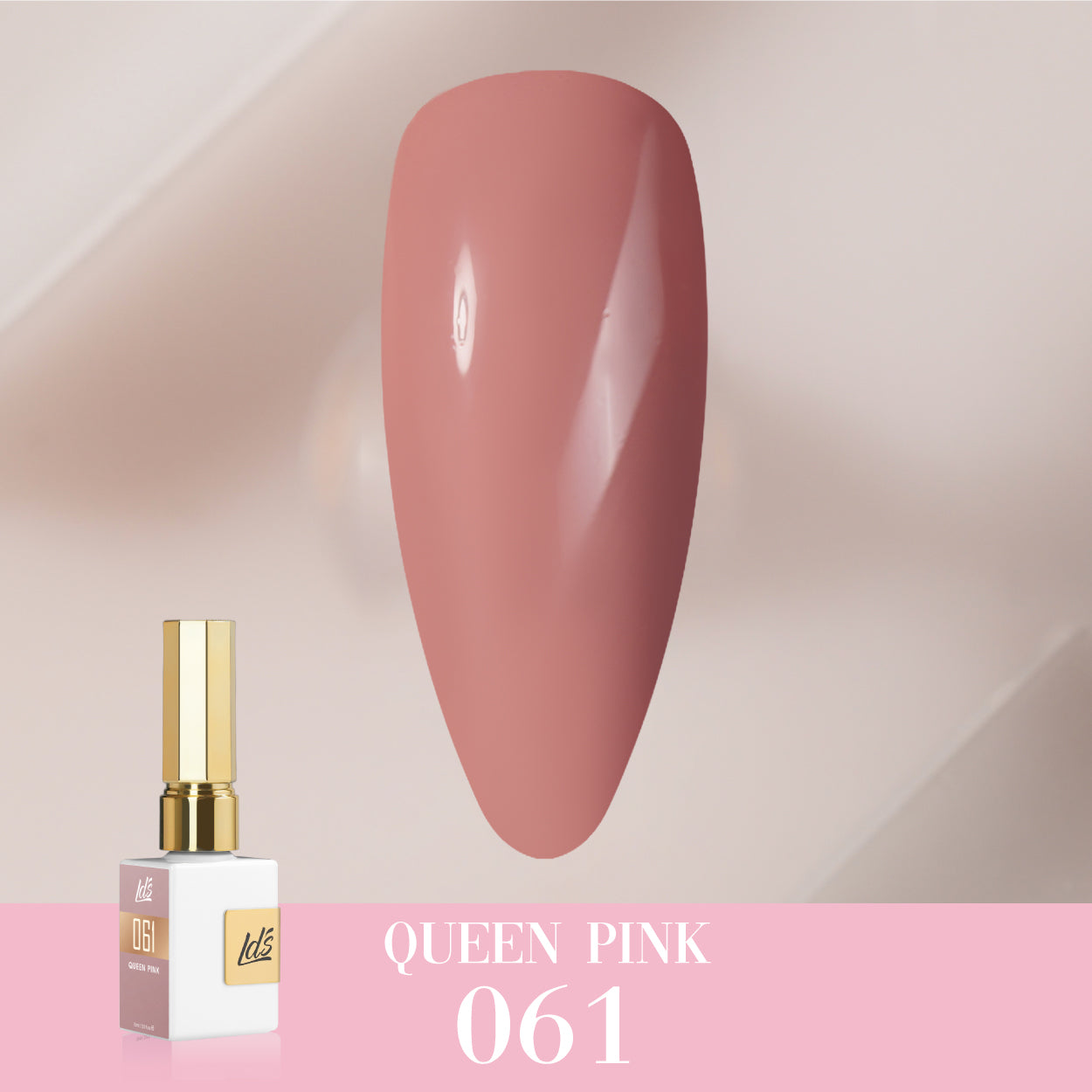 LDS Color Craze Gel Nail Polish - 061 Queen Pink - 0.5oz