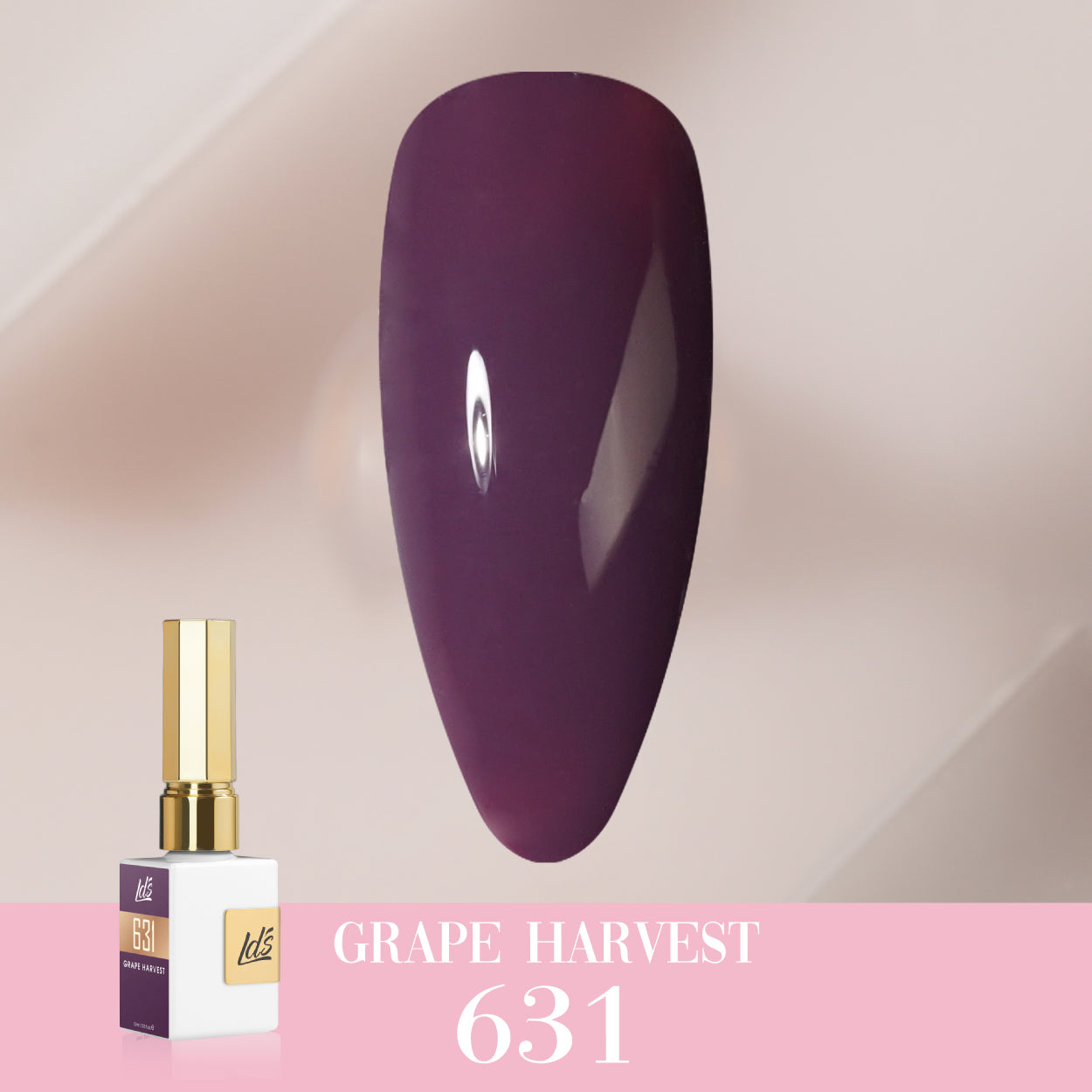 LDS Color Craze Gel Nail Polish - 631 Grape Harvest - 0.5oz