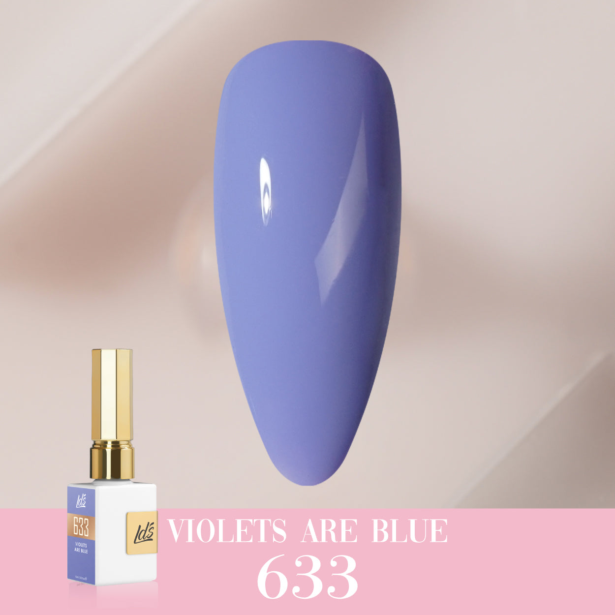 LDS Color Craze Gel Nail Polish - 633 Violets are Blue - 0.5oz