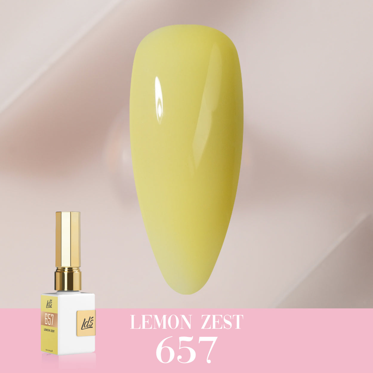 LDS Color Craze Gel Nail Polish - 657 Lemon Zest - 0.5oz