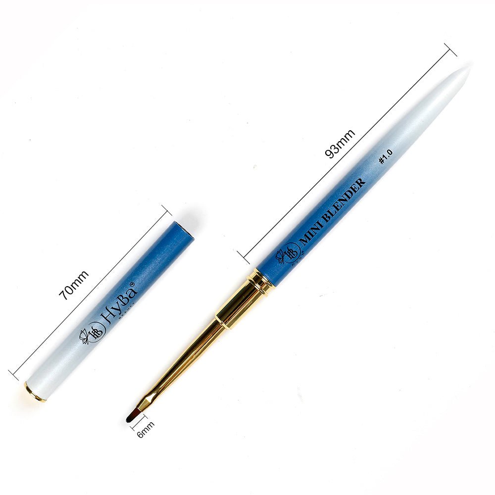HyBa MINI BLENDER Nail Art Brush 1.0 Kolinsky Hair 