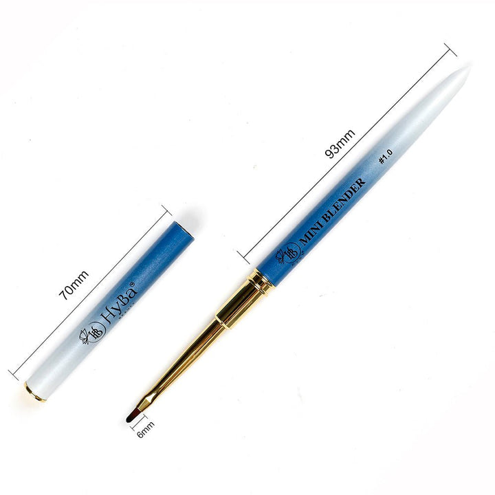 HyBa MINI BLENDER Nail Art Brush 1.0 Kolinsky Hair 