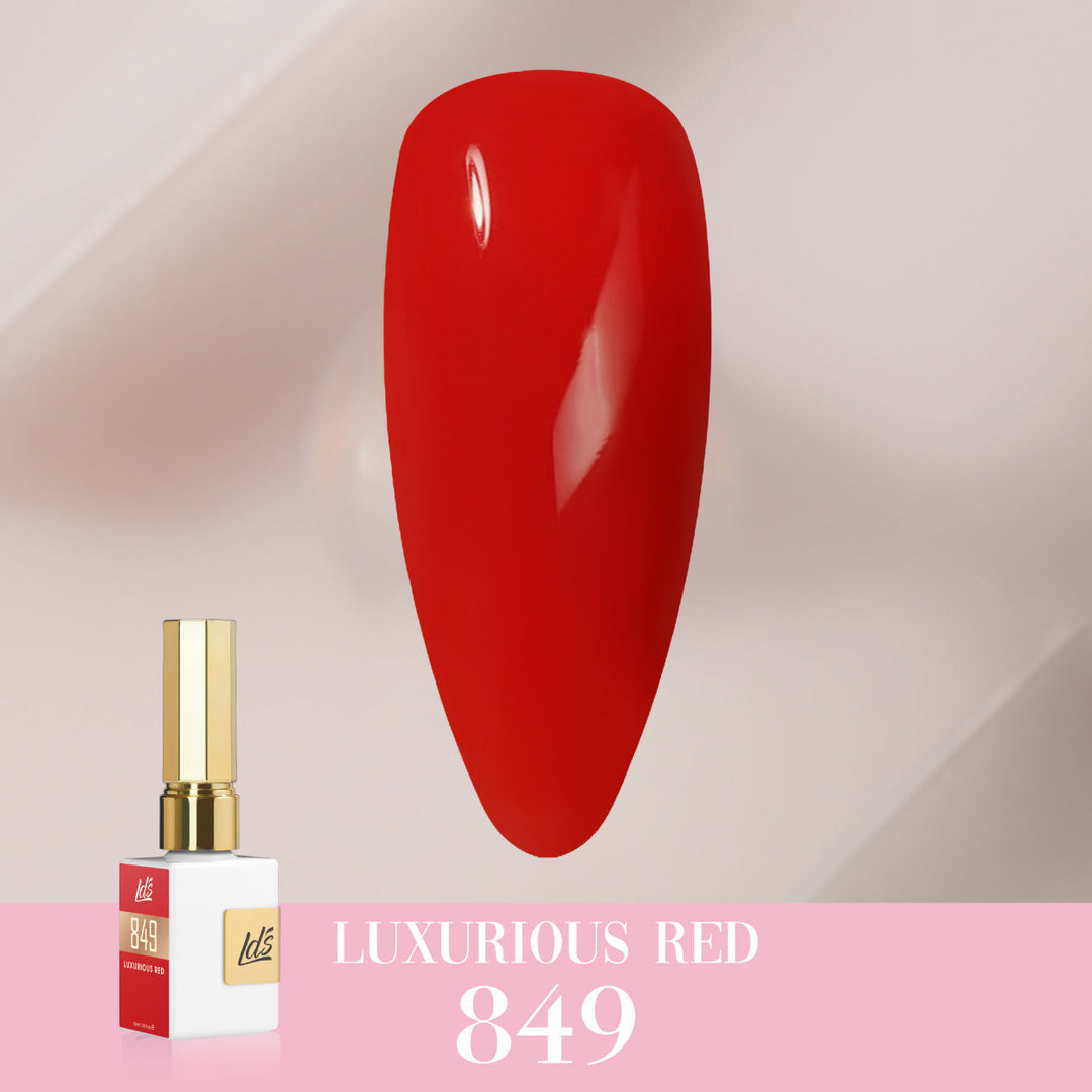 LDS Color Craze Gel Nail Polish - 849 Luxurious Red - 0.5oz