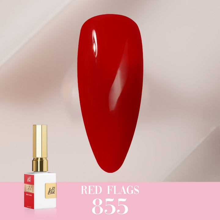 LDS Color Craze Gel Nail Polish - 855 Red Flags - 0.5oz