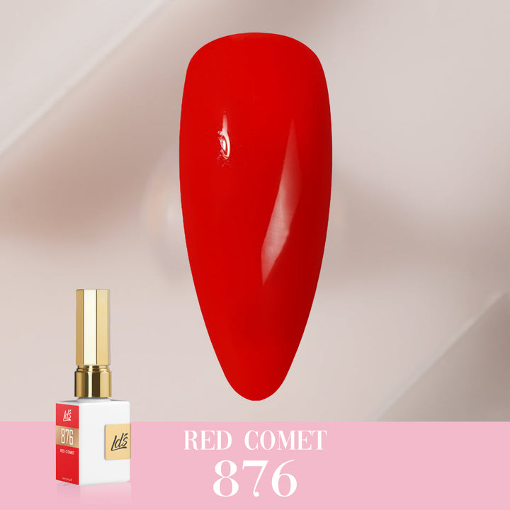 LDS Color Craze Gel Nail Polish - 876 Red Comet - 0.5oz