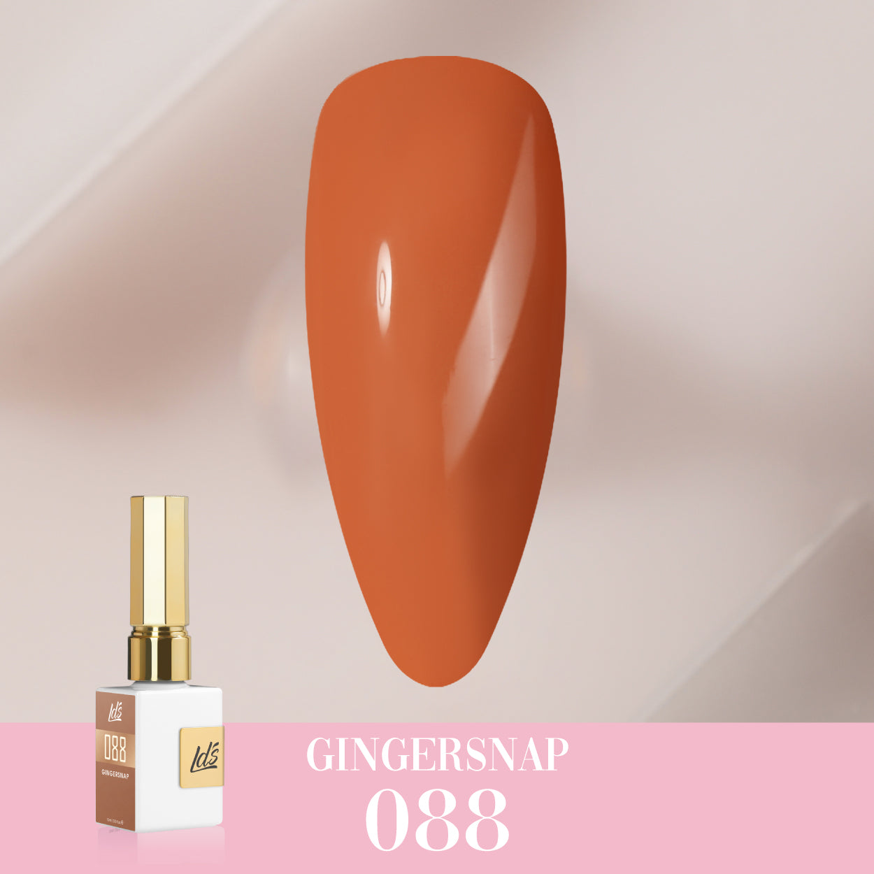 LDS Color Craze Gel Nail Polish - 088 Gingersnap - 0.5oz