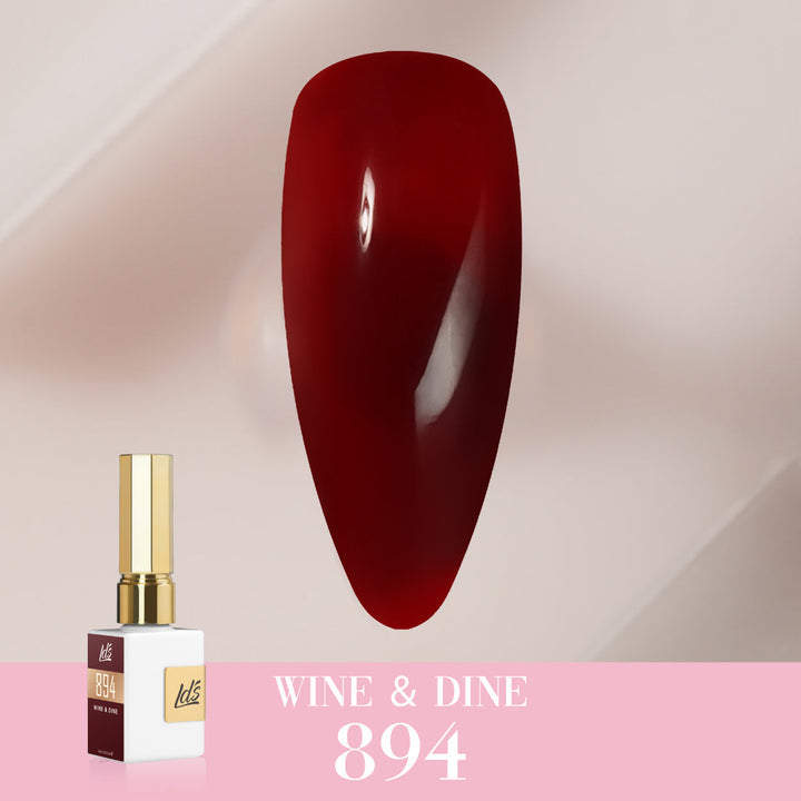 LDS Color Craze Gel Nail Polish - 894 Wine &amp; Dine - 0.5oz