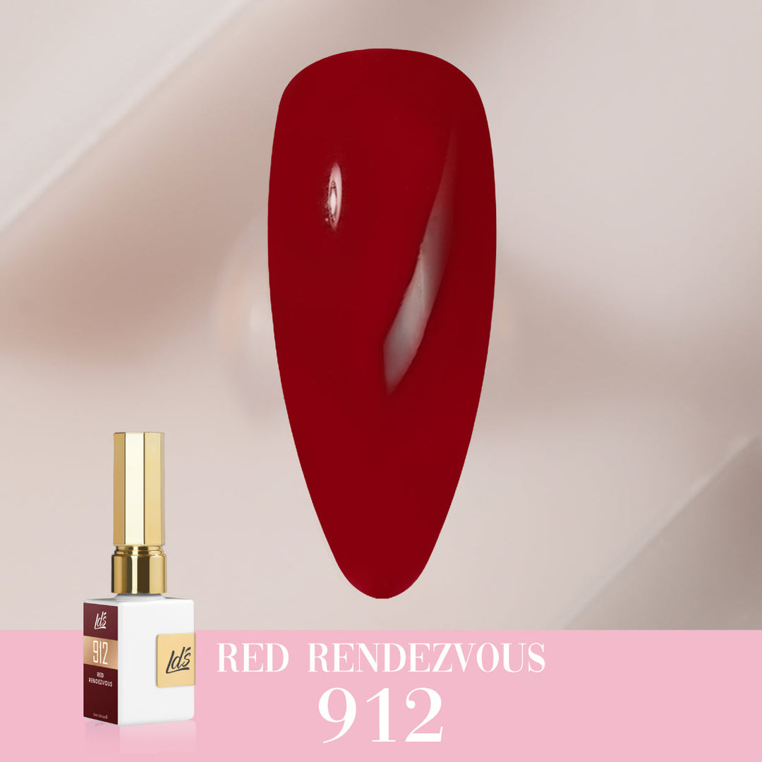 LDS Color Craze Gel Nail Polish - 912 Red Rendezvous - 0.5oz