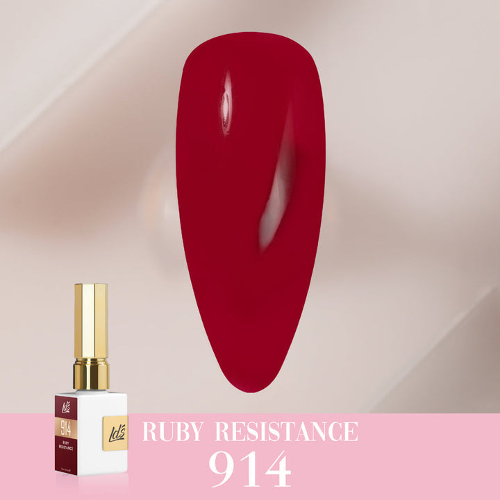 LDS Color Craze Gel Nail Polish - 914 Ruby Resistance - 0.5oz