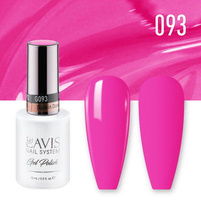 Lavis Gel Nail Polish Duo - 093 Purple Colors - Dunkin Donut Pink