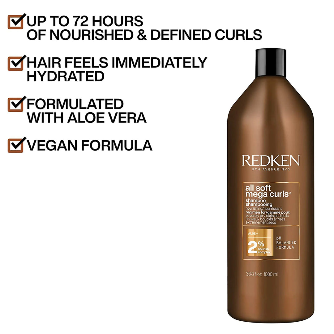 Redken - All Soft Mega Curls Shampoo &amp; Conditioner Liter Duo Bundle