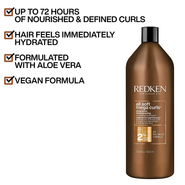 Redken - All Soft Mega Curls Shampoo &amp; Conditioner Liter Duo Bundle