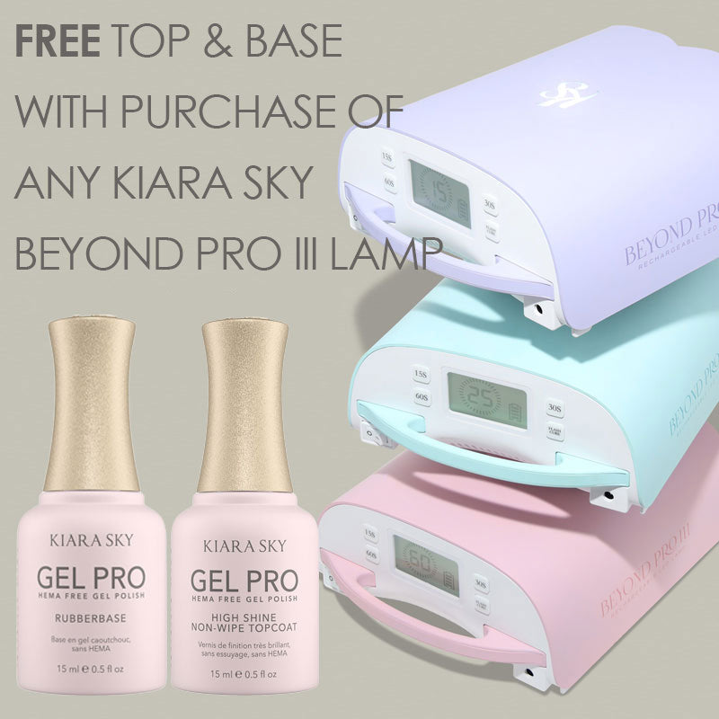 KIARA SKY - Beyond Pro Rechargeable LED Lamp III FREE Kiara Sky Gel Pro Top &amp; base