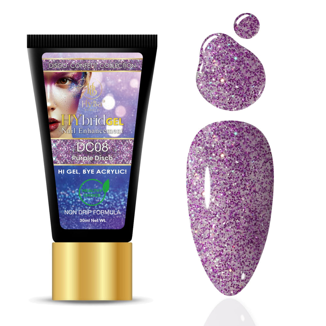 HyBa HyGEL Hybrid Gel 30ml - #DC08 Purple Disco