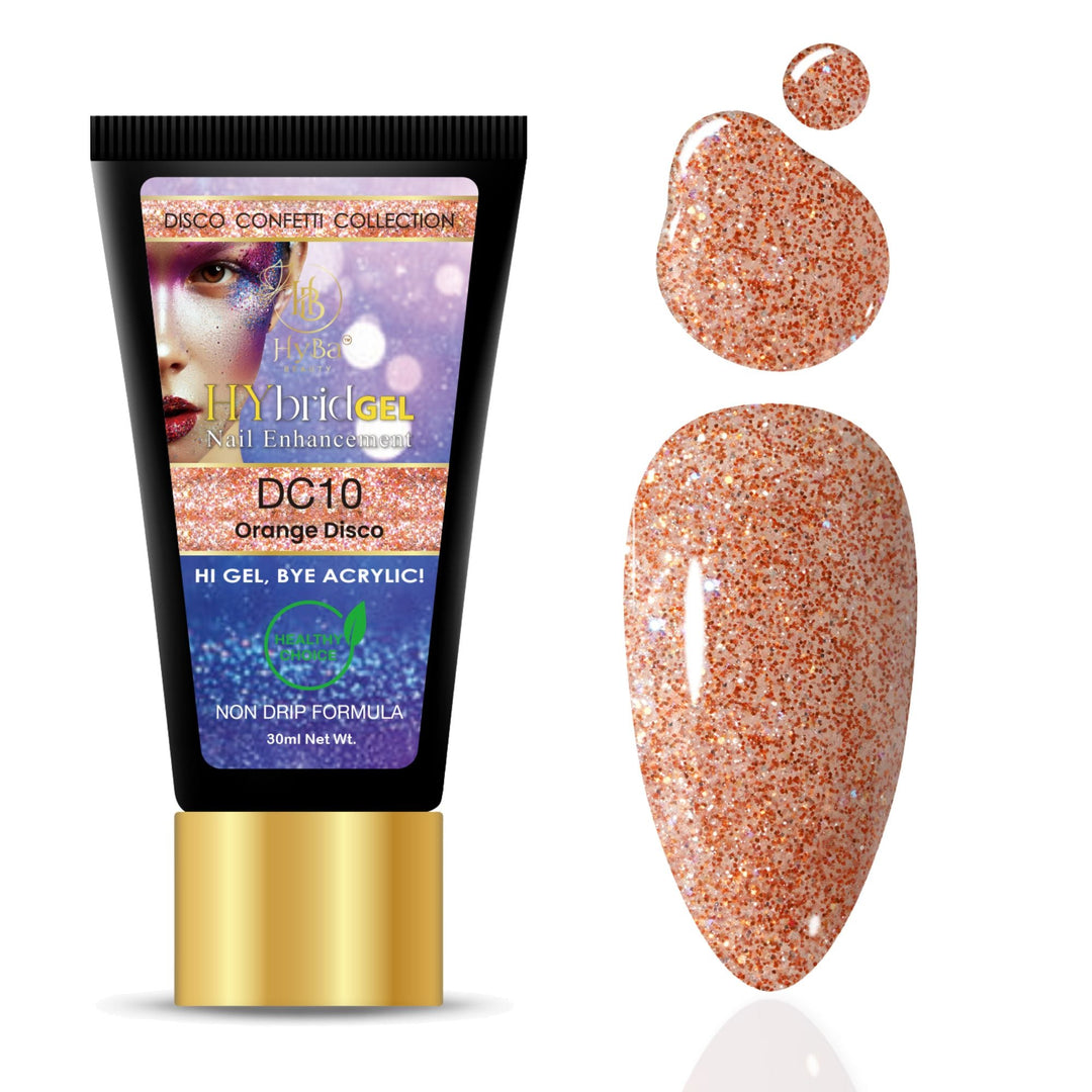HyBa HyGEL Hybrid Gel 30ml - #DC10 Orange Disco