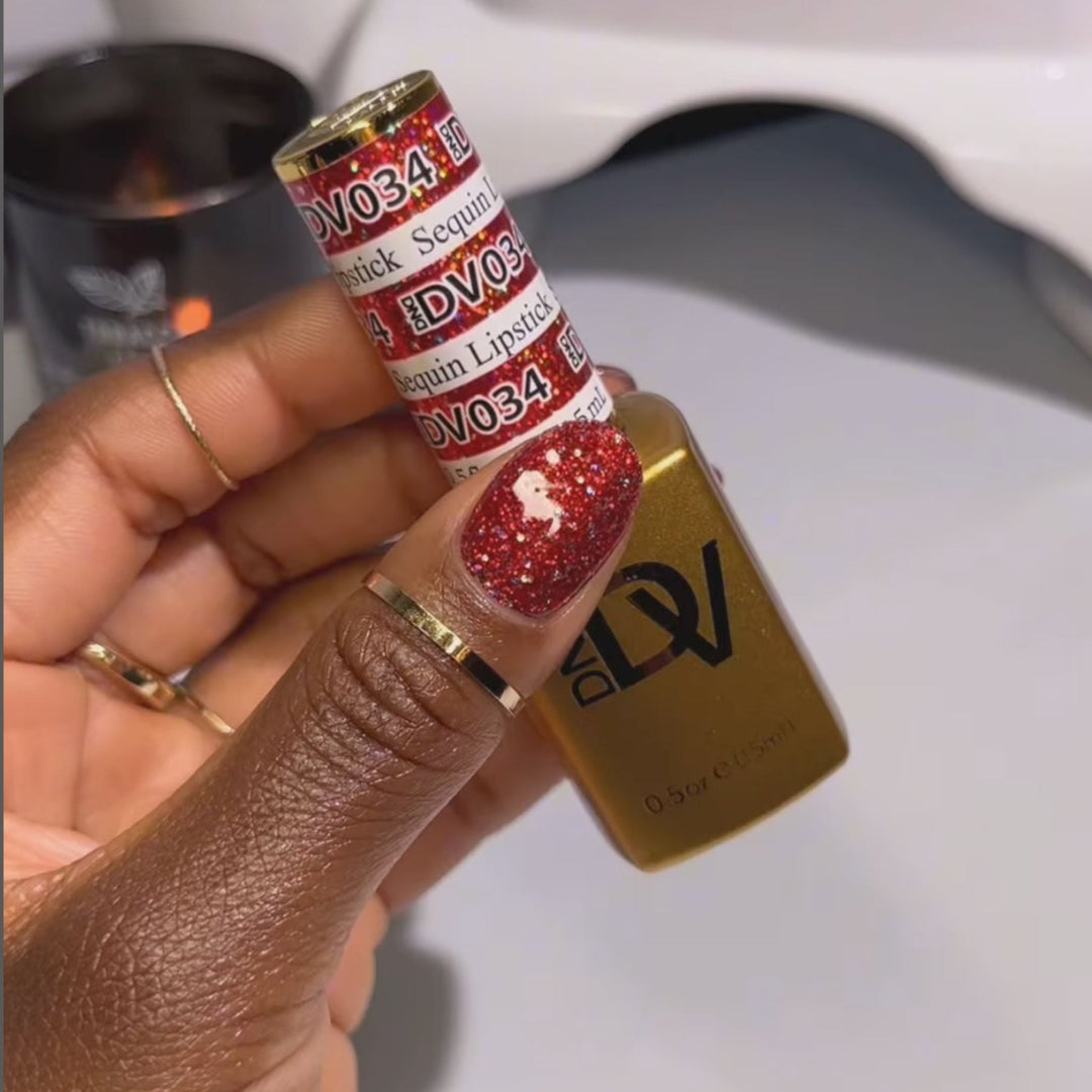 DND DIVA Gel &amp; Lacquer Duo - Sequin Lipstick 