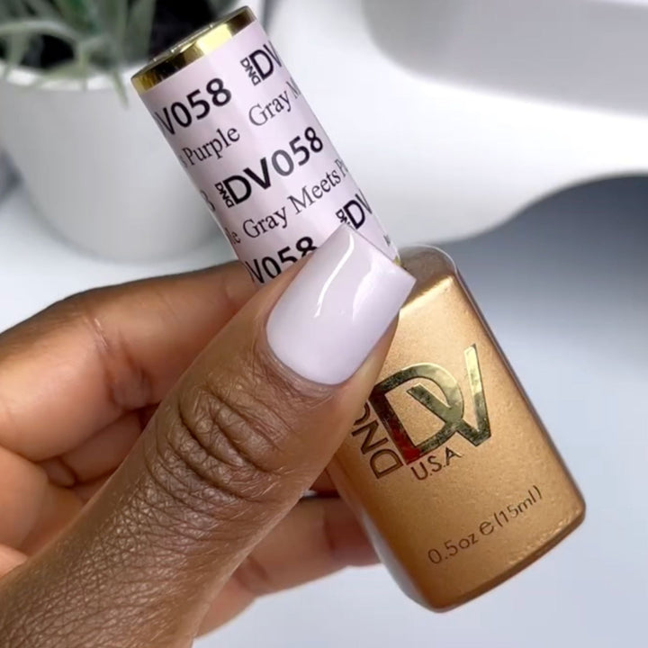 DND DIVA Gel &amp; Lacquer Duo - Grey Meets Purple 