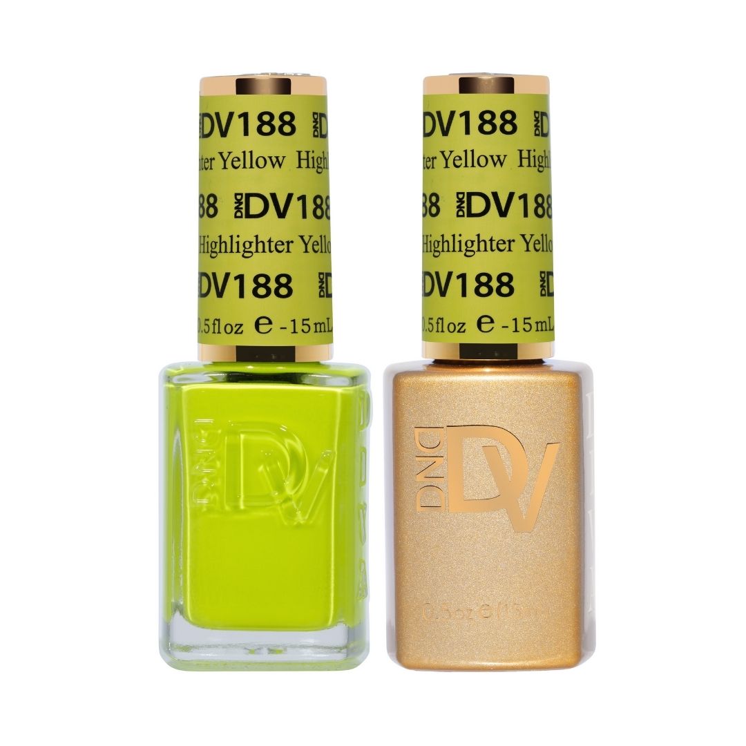 DND DIVA Gel &amp; Lacquer Duo - Highlighter Yellow 