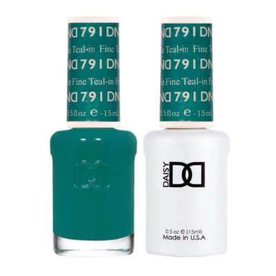 DND - 791 Teal-in Fine - Gel Nail Polish Matching Duo
