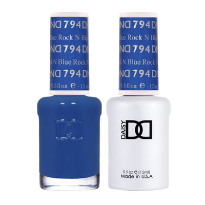 DND - 794 Rock n Blue - Gel Nail Polish Matching Duo