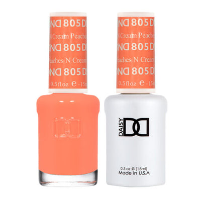 DND - 805 Peaches n Cream - Gel Nail Polish Matching Duo