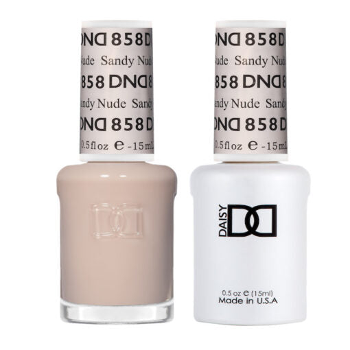 DND - 858 Sandy Nude - Gel Nail Polish Matching Duo