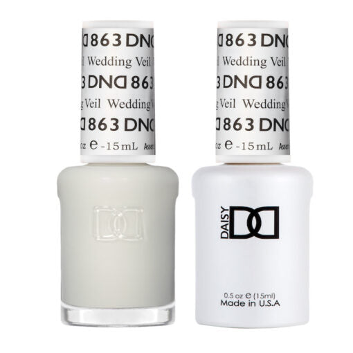 DND - 863 Wedding Veil - Gel Nail Polish Matching Duo