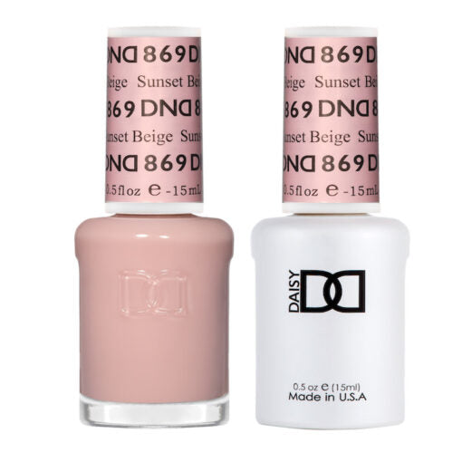 DND - 869 Sunset Beige - Gel Nail Polish Matching Duo