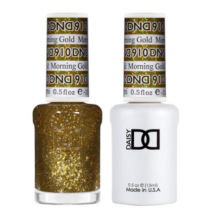 DND - 910 Morning Gold - Gel Nail Polish Matching Duo