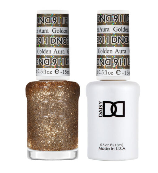 DND - 911 Golden Aura - Gel Nail Polish Matching Duo