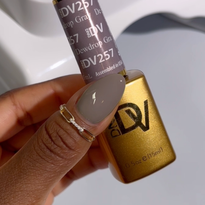 DND DIVA Gel &amp; Lacquer Duo - Dewdrop Gray 