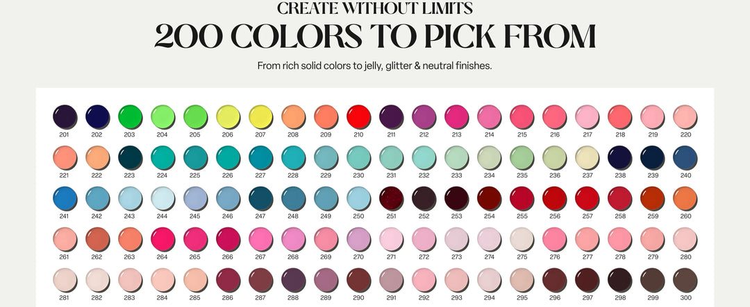 Aprés 200 Gel Couleur Complete Full Line Bundle Set – HEMA-Free &amp; TPO-Free + 2 Swatch Books