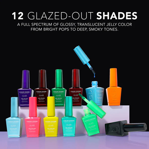 CHAUN LEGEND - Gel Polish - Glaze Collection Full Line Bundle
