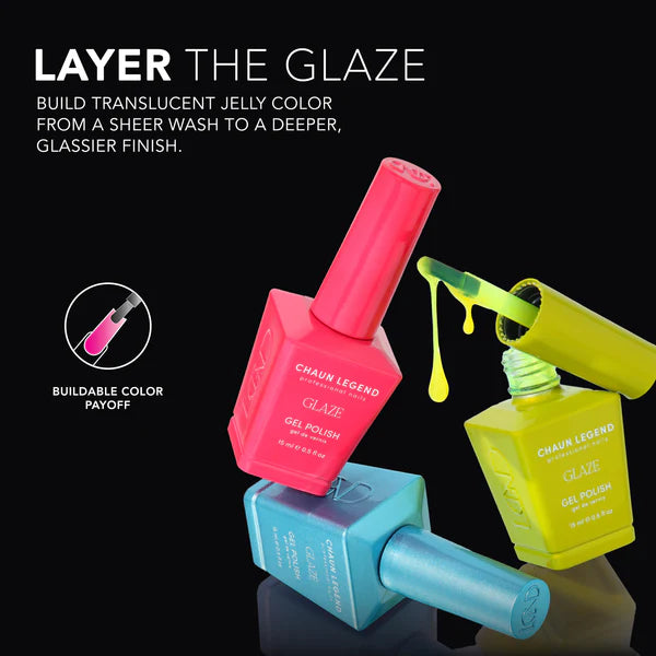 CHAUN LEGEND - Gel Polish - Glaze Collection Full Line Bundle
